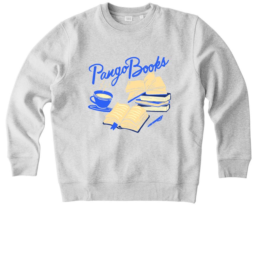 The Cozy Reader Club Crewneck in Cool Heather Grey